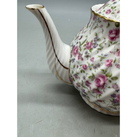 lefton goffon Rose Bone China Gold Trim Floral Pattern Japan Teapot Lid 7236READ - Picture 7 of 13